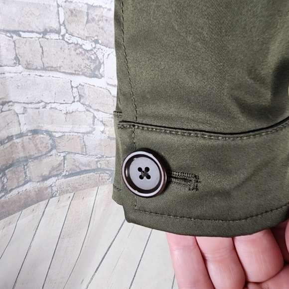 Banana Republic Zip Front Bomber Jacket Olive Green Size Small - Picture 9 of 13